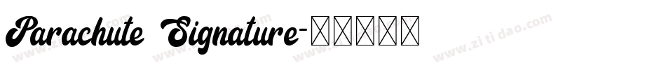 Parachute Signature字体转换
